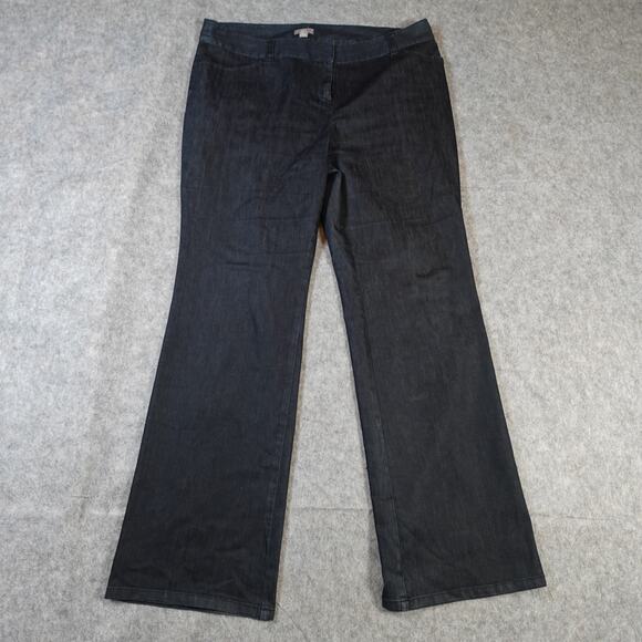 J. Jill Jeans Womens 14 Petite Stretch Dark Wash Bootcut 30" Casual - Picture 1 of 11